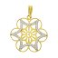Colgante de oro 18k en forma de flor - estrella